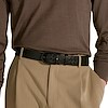 Montblanc Extreme 3.0 Black Leather Belt and Horseshoe Buckle