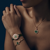 CIONDOLO, ORO ROSA ETICO, DIAMANTE, MALACHITE 7974825151