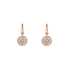 Gucci Inteloking Loop Earrings Gold 18k Diamonds Mother of Pearl