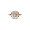 Gucci Interloking Ring Gold 18k Diamonds Mother of Pearl