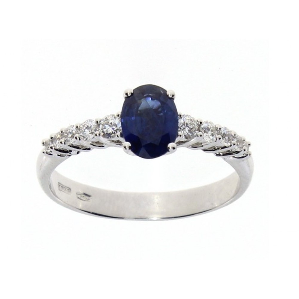 Anello zaffiro blu damiani clearance