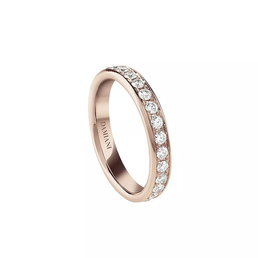 Damiani Veretta Giro Per Sempre Oro Rosa Misura 14