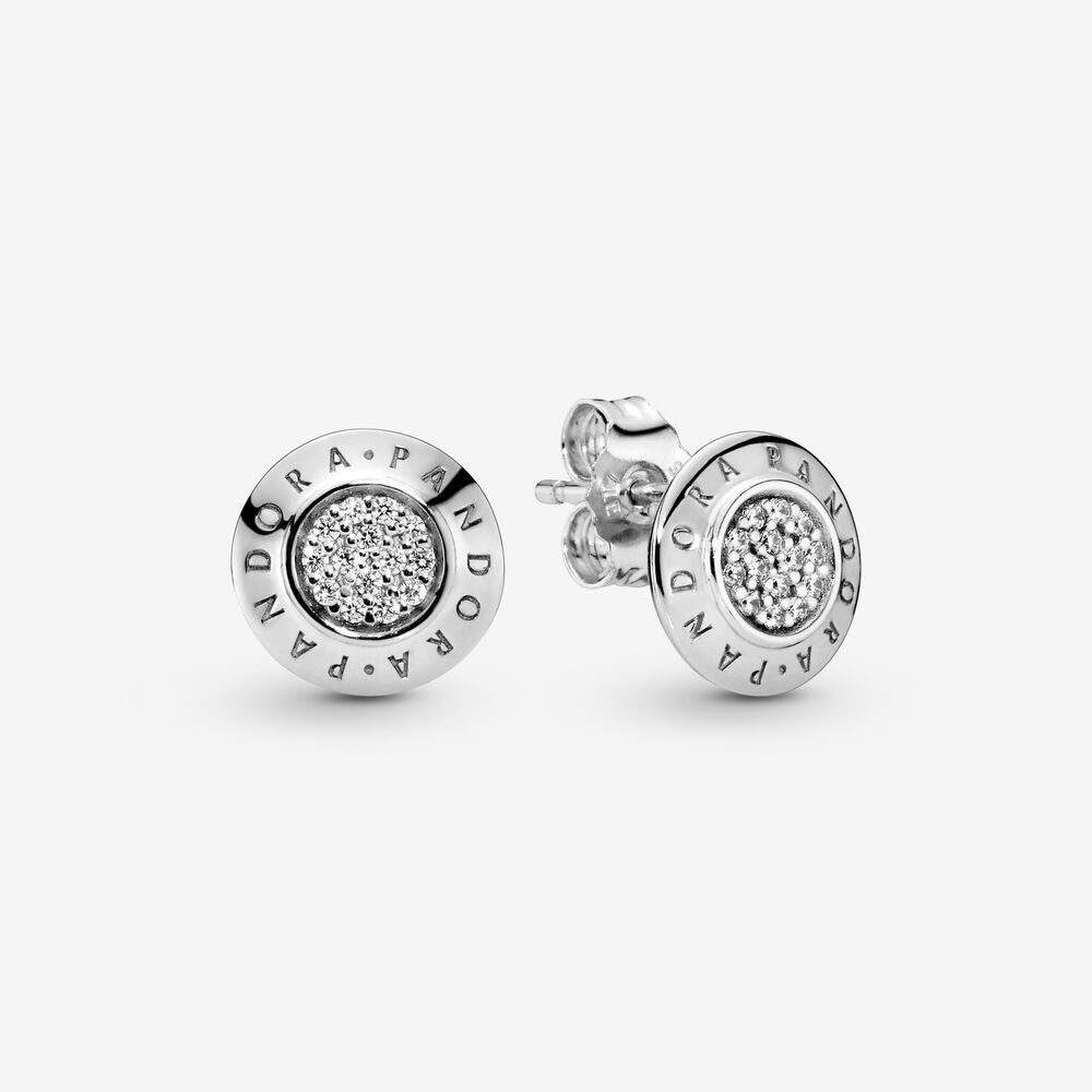 Orecchini A Lobo Scintillanti Con Logo Pandora Ref. 290559CZ