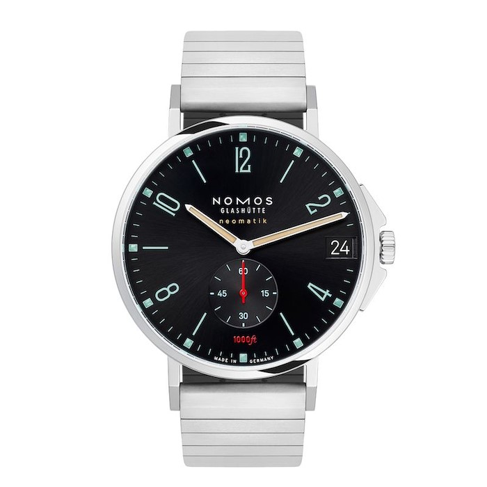Nomos Glashutte Tangente Sport Neomatik 42 Datario Blu Nero ref. 581 Tomasini Francia